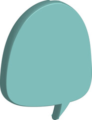 Fototapete - 3D speech bubble 