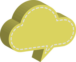 Fototapete - 3D speech bubble 