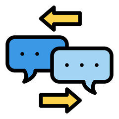 2 ways contact communication icon