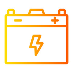 Sticker - car battery icon