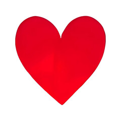 red heart isolated on white