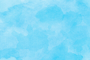 Wall Mural - watercolor illustration cloudy art abstract blue color texture background, clouds and sky pattern. w