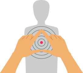 Sticker - Hands Dominant Eye Test Illustration