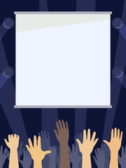 Poster - Hands Worship Screen Illustration