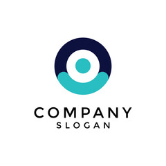 Fototapete - letter O human figure logo.