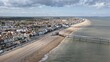 Deal Pier Kent UK Aerial of Town and seafront 