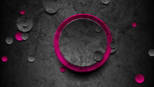 Geometric Grunge Background With Black And Purple Circles