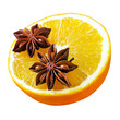 Orange mit Anis und Hintergrund transparent