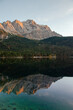 Lake Eibsee during sunset.