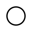 Blank Circle icon with black outline. Transparent png 