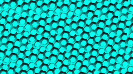 abstract colorful ocean blue honeycomb background