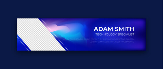 Modern technology LinkedIn cover or banner design of liquid mesh vibrant and soft pastel gradient smooth blue color background