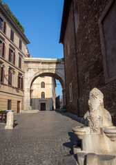 Wall Mural - Arch of Gallieno in Rome Italy