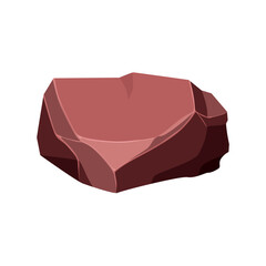Ore rock boulder. Natural shape stone. vector illustration