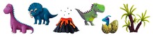 Colorful Hand Painted Dinosaur Pack