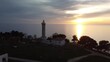Leuchtturm von Savudrija bei Sonnenuntergang in Kroatien auf der Halbinsel Istrien