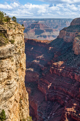 Wall Mural - Looking at the Abyss from the west rim trail near Monument Creek Vista - Grand Canyon National Park - South Rim