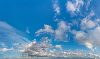 Wall Mural - fantastic clouds against blue sky, panorama