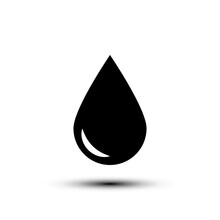 Drop Icon. Water Drop Sign. Flat Design Vector Illustration For Web And Mobile