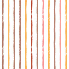 Wall Mural - Pink stripes pattern, vector girly stripe seamless background, childish pastel brush strokes. cute baby paintbrush lines backdrop