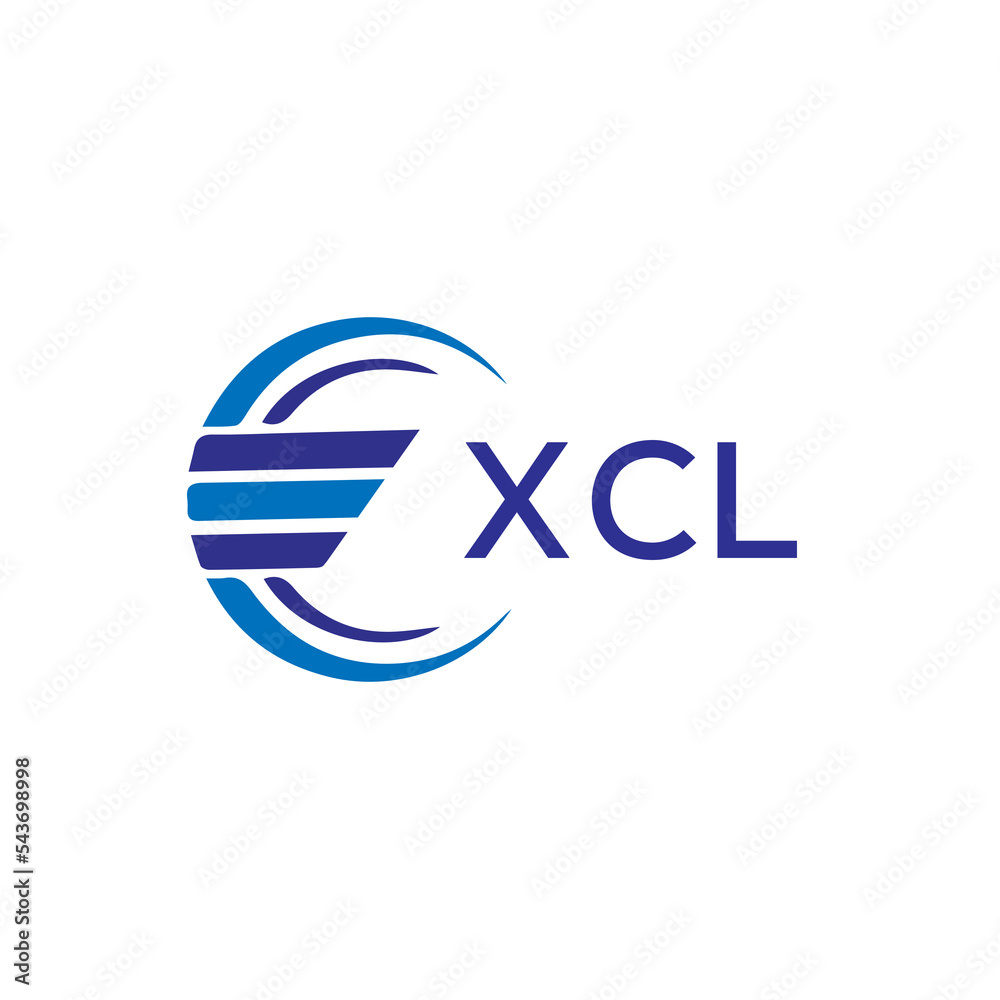 Xcl XCL letter logo. XCL blue image on white background. XCL vector logo ...