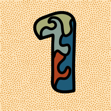 figure 1  vintage retro font with stained glass pattern puzzle mosaic kaleidoscope in muted colors
