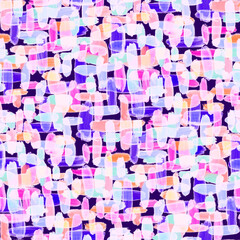 Poster - Creative seamless pattern with beautiful bright abstract elements. Colorful texture for any kind of a design. Graphic abstract background. Contemporary art. Trendy modern style. Oil paint effect.	