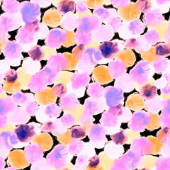 Poster - Creative seamless pattern with beautiful bright abstract elements. Colorful texture for any kind of a design. Graphic abstract background. Contemporary art. Trendy modern style. Oil paint effect.	