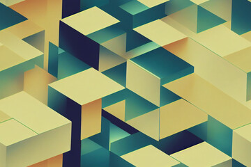 Wall Mural - Abstract Cube Pattern