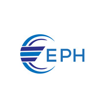 EPH Letter Logo. EPH Blue Image On White Background. EPH Vector Logo Design For Entrepreneur And Business. EPH Best Icon.