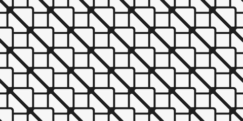 Poster - Black diagonal tiles, embossed and primitive. Seamless pattern from tiles for interior design and print.