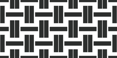 Poster - Black sticks horizontal and vertical position. A vector of rectangles alternating vertical and horizontal.
