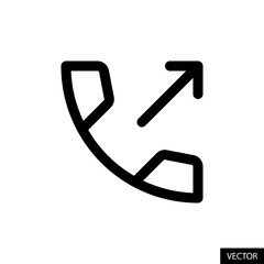 Fototapete - outgoing call vector icon in line style design for website, app, ui, isolated on white background. e