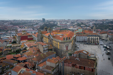 Wall Mural - Aerial view of Porto City with Amor de Perdicao Square - Porto, Portugal