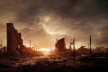 Canvas Print - Texas, USA Post Apocalyptic