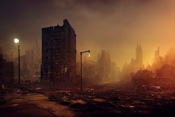 Canvas Print - New York Post Apocalyptic