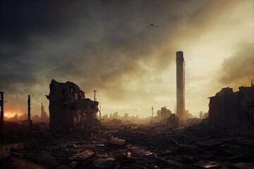 Canvas Print - Nuclear Post Apocalyptic