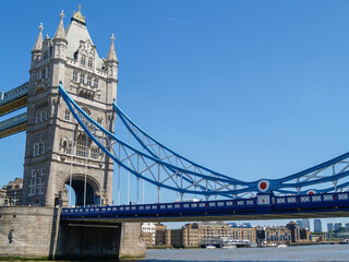 Sticker - One tower and suspension railings of famous Tower Bridge