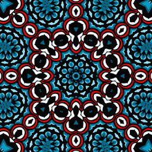 Background With A Symmetrical Colorful Pattern, Indian Pattern, Oriental Pattern