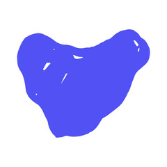 Poster - Abstract shape illustration in blue marker style for design element