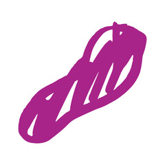 Poster - Abstract shape illustration in purple marker style for design element