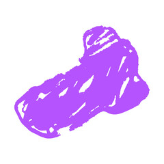 Poster - Abstract shape illustration in purple marker style for design element