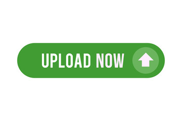 Fototapete - The isolated green web upload now button with icon on transparent background