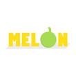 © Point Design - Fresh melon fruit with text effect concept design