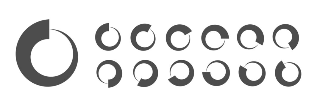 Circular Loading Buffering Icons Vector Video Ready for Animation Gif All Keyframes Frames Bufring Circle Waiting for Connection Buffer Preloader Download Symbol Easy Replace Color