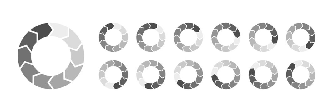 Circular Loading Buffering Icons Vector Video Ready for Animation Gif All Keyframes Frames Bufring Circle Waiting for Connection Buffer Preloader Download Symbol Easy Replace Color
