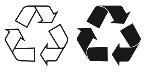 Poster - ofvs216 outlinefilledvectorsign ofvs - recycle vector icon . recycling logo symbol . environmental m