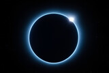 Fototapeta  - Solar eclipse on a black background