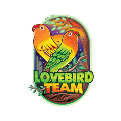 Wall Mural - Lovebird illustration design vector for team