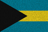 Fototapeta Młodzieżowe - Flag of the Bahamas on styrofoam texture. national flag painted on the surface of plastic foam